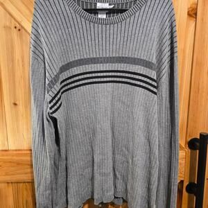 Mens xxl grey stripped calvin klein sweater